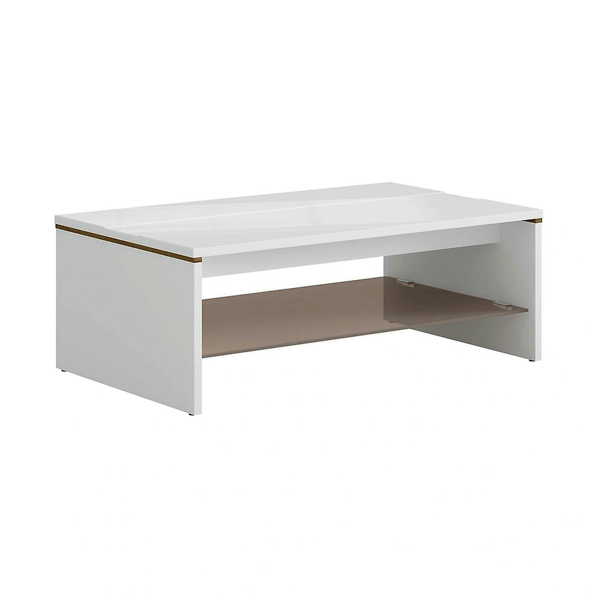 Masuta cafea AZTECA TRIO, alb, PAL, 110x65x40 cm