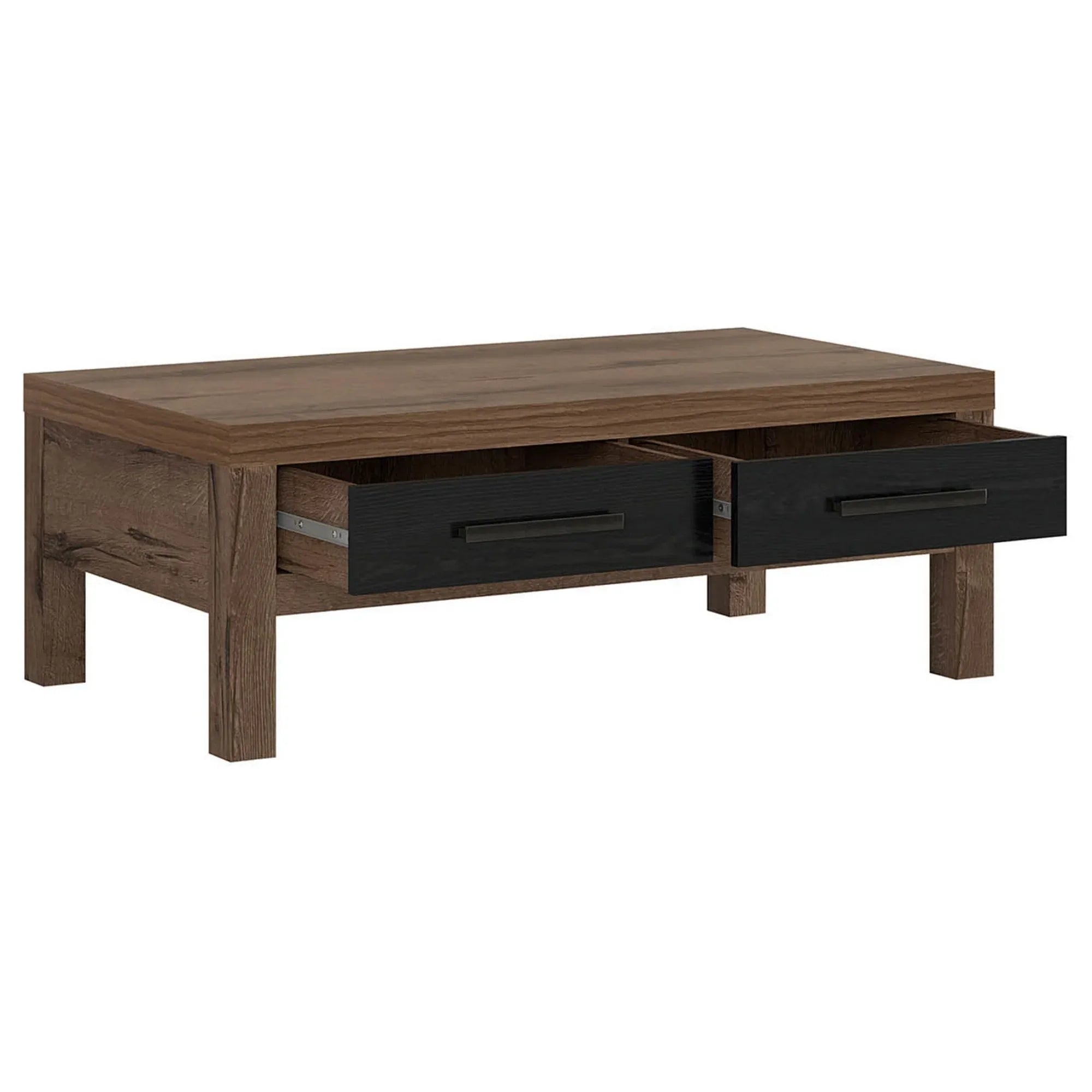 Masuta cafea BALIN, stejar/negru, PAL, 110x60x40 cm