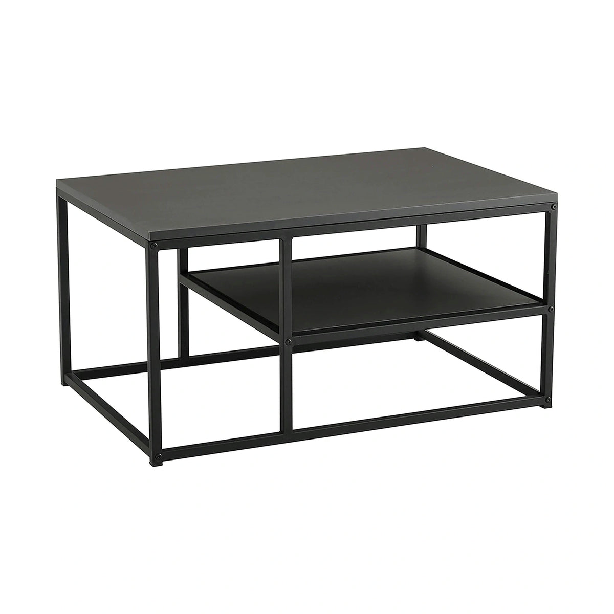 Masuta cafea BARMIO, gri grafit/negru, 90x60x45 cm
