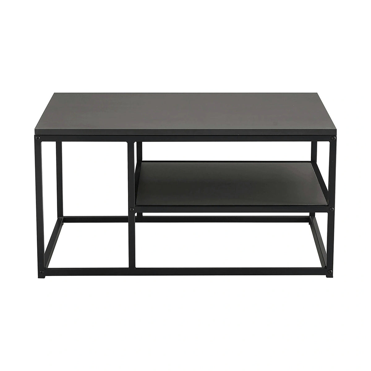 Masuta cafea BARMIO, gri grafit/negru, 90x60x45 cm