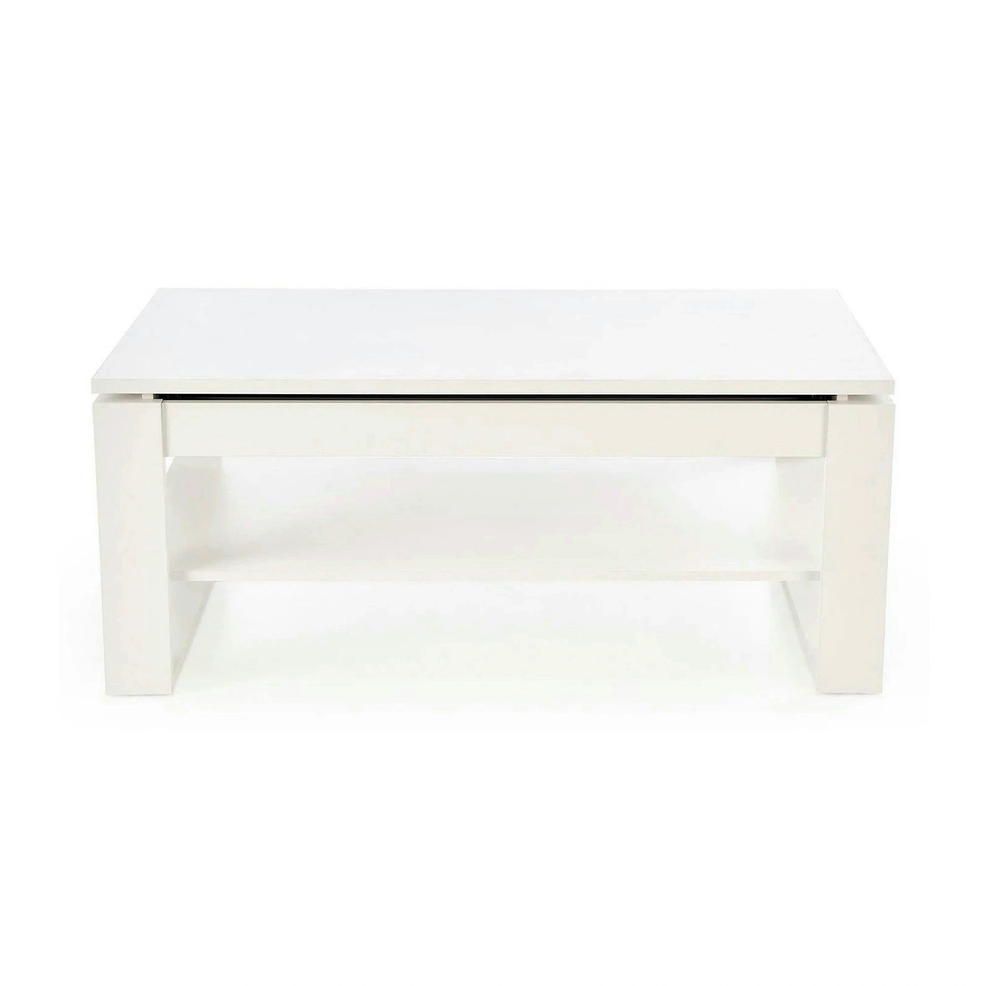 Masuta cafea BETTY, alb, PAL laminat, 120x65/92x50/72 cm
