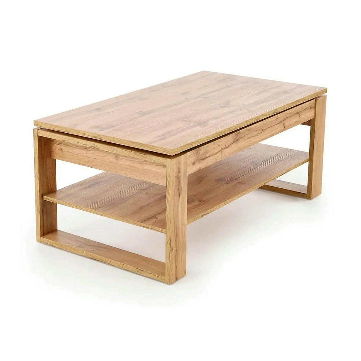 Masuta cafea BETTY, stejar artisan, PAL laminat, 120x65/92x50/72 cm