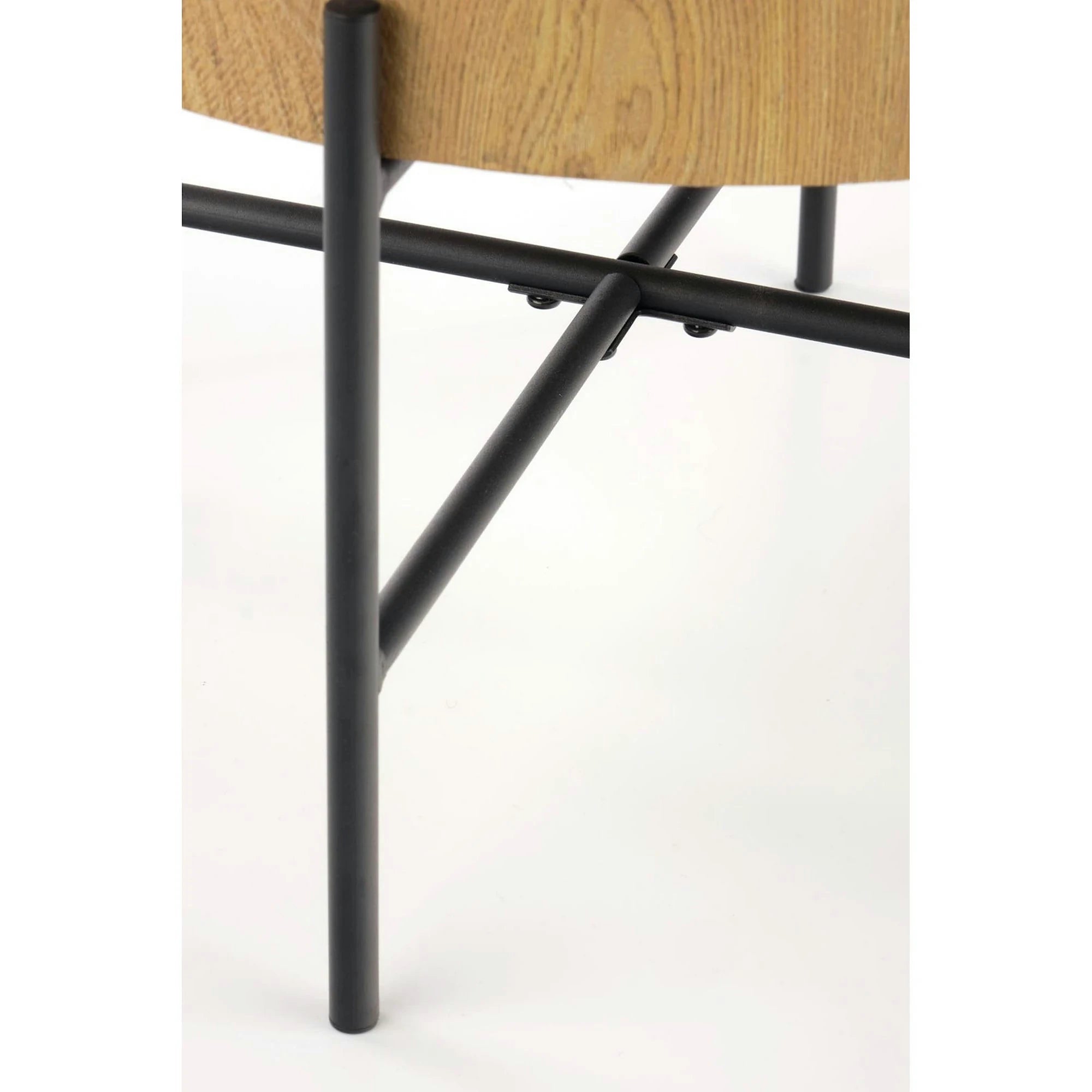 Masuta cafea BROOKLYN S, stejar natural/negru, 45x45x45 cm
