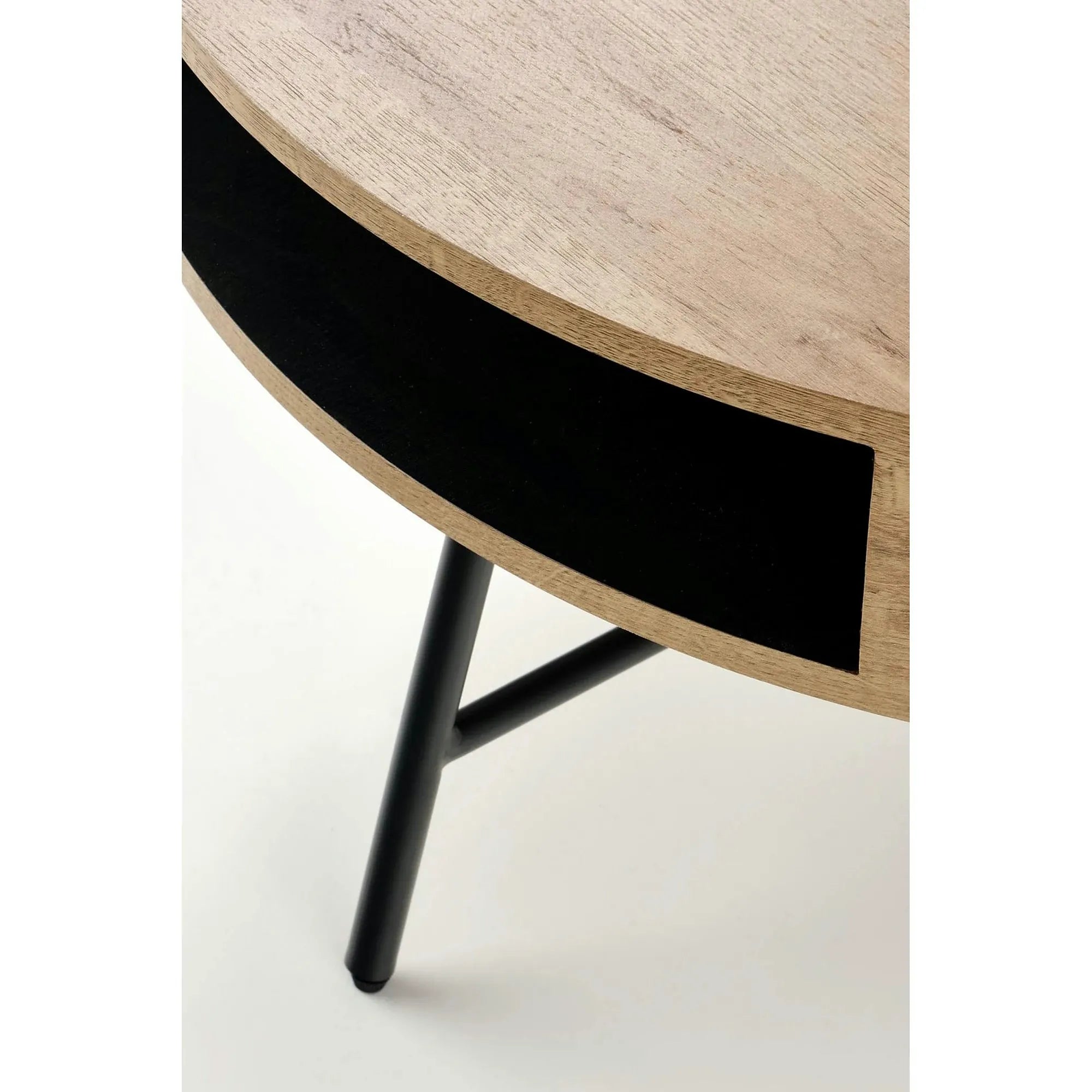 Masuta cafea CAMILA, stejar auriu/negru, 80x80x41 cm