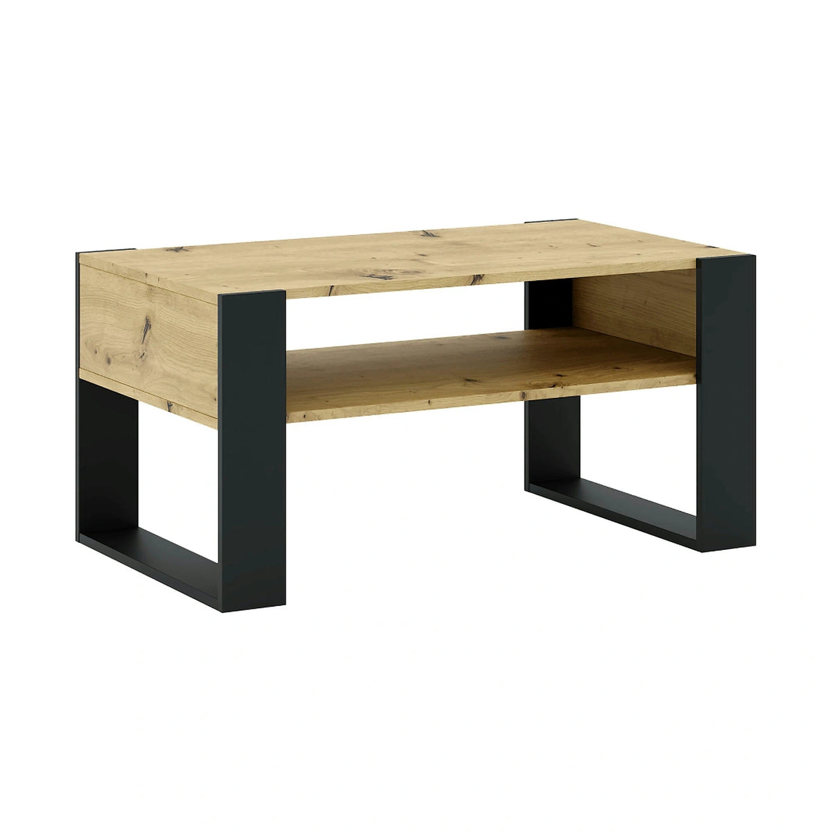 Masuta cafea CARA 1, stejar artisan/negru, DTD laminat, 90x53x45 cm