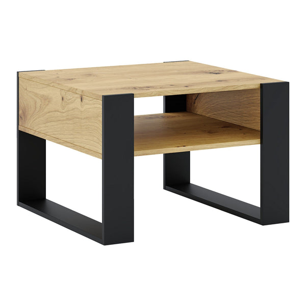 Masuta cafea CARA 2, stejar artisan/negru, DTD laminat, 67x68x45 cm