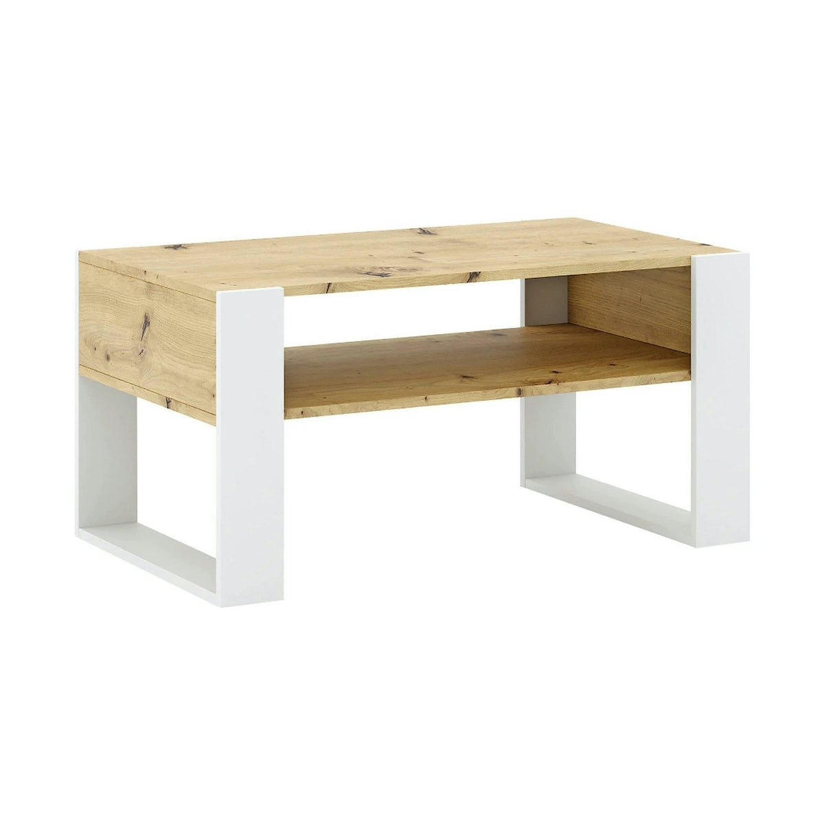 Masuta cafea CARA1, stejar artisan/alb, DTD laminat, 90x53x45 cm