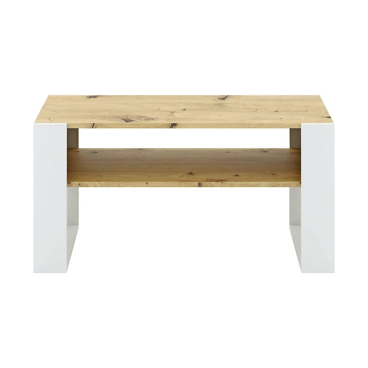 Masuta cafea CARA1, stejar artisan/alb, DTD laminat, 90x53x45 cm