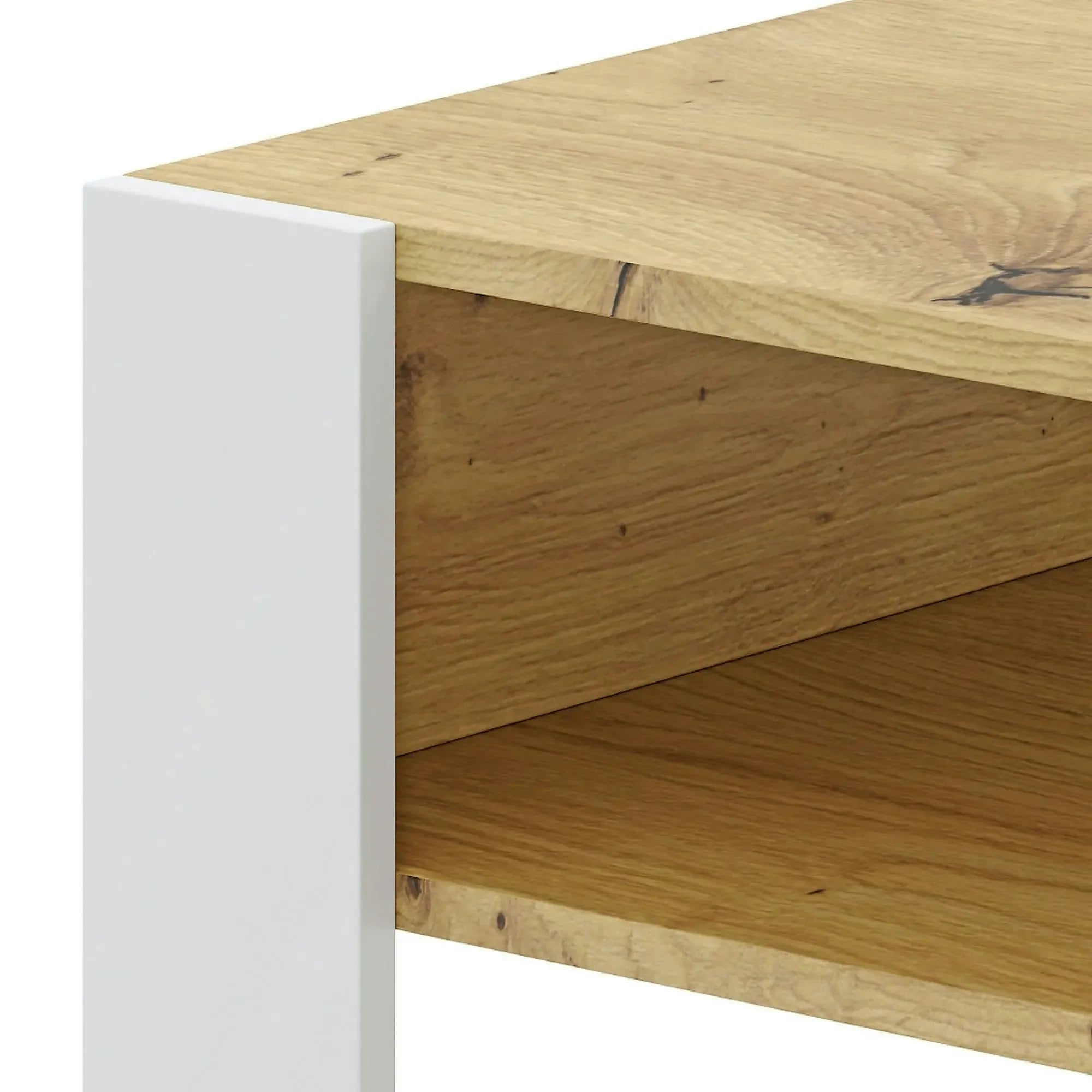 Masuta cafea CARA1, stejar artisan/alb, DTD laminat, 90x53x45 cm