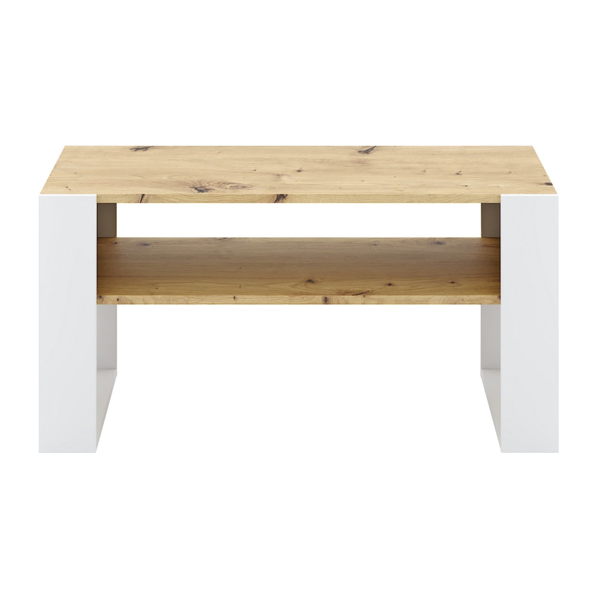 Masuta cafea CARA1, stejar artisan/alb, DTD laminat, 90x53x45 cm