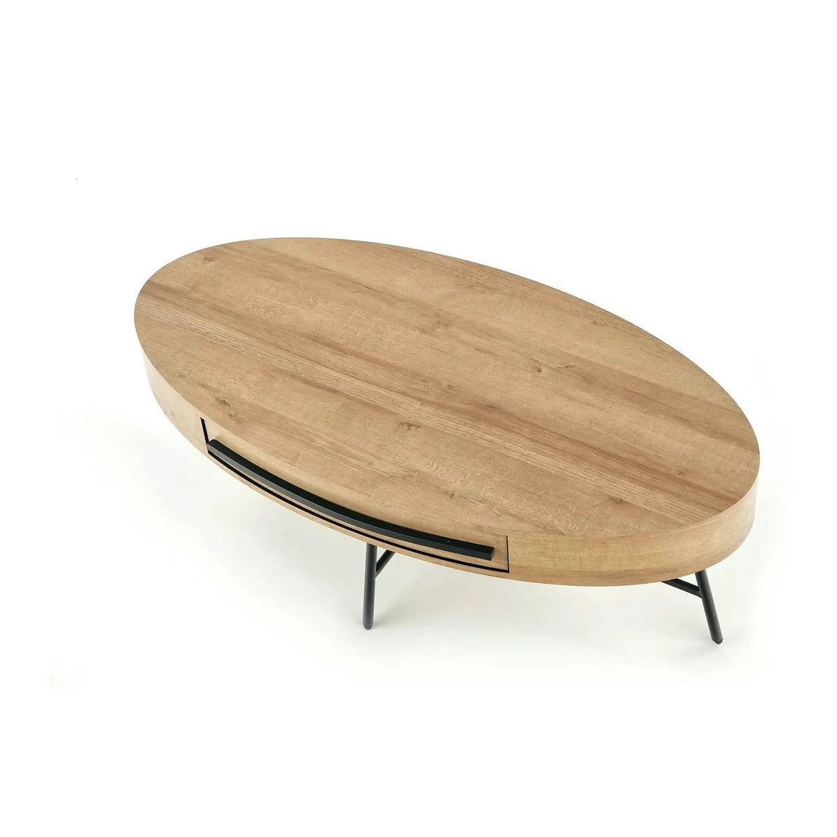 Masuta cafea CAROLINA, stejar auriu/negru, 120x60x41 cm