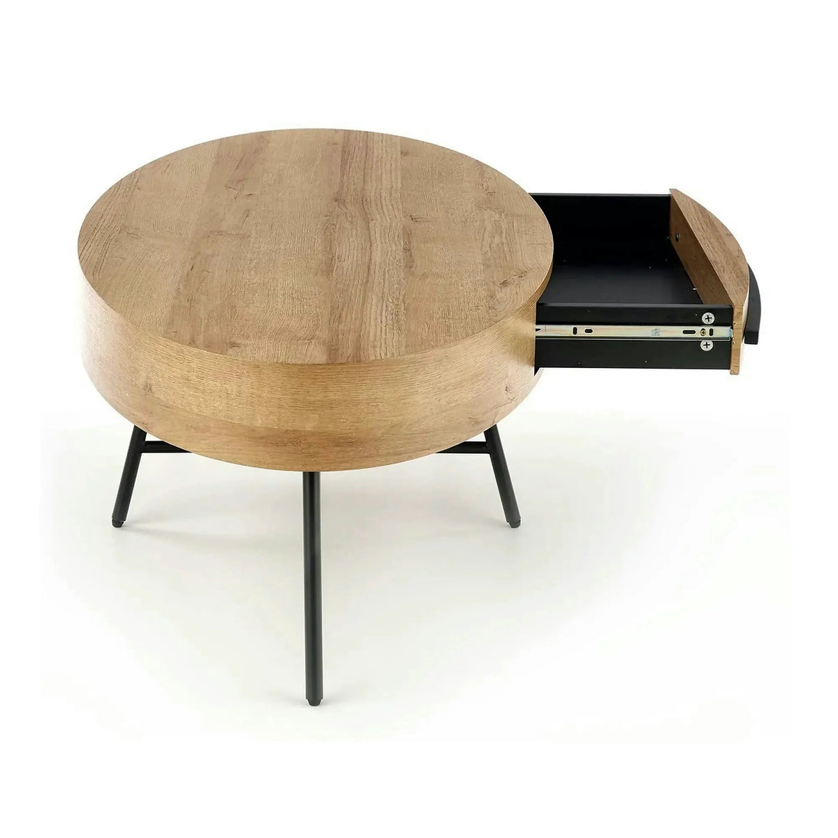 Masuta cafea CAROLINA, stejar auriu/negru, 120x60x41 cm