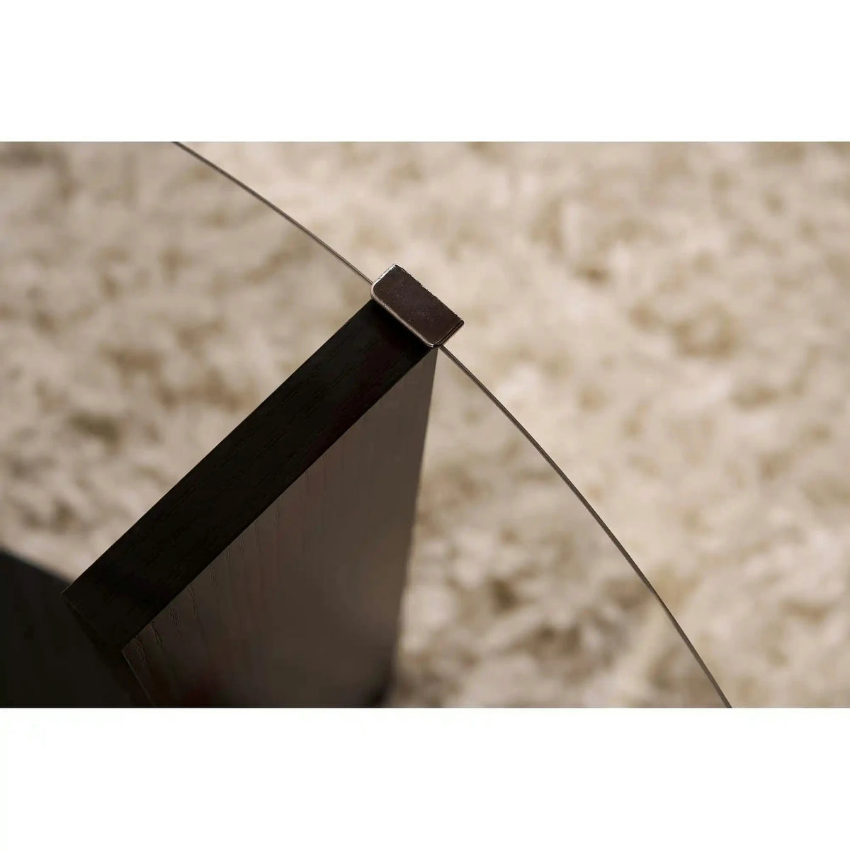 Masuta cafea CLARA, negru/fumuriu, PAL/sticla, 75x75x40 cm