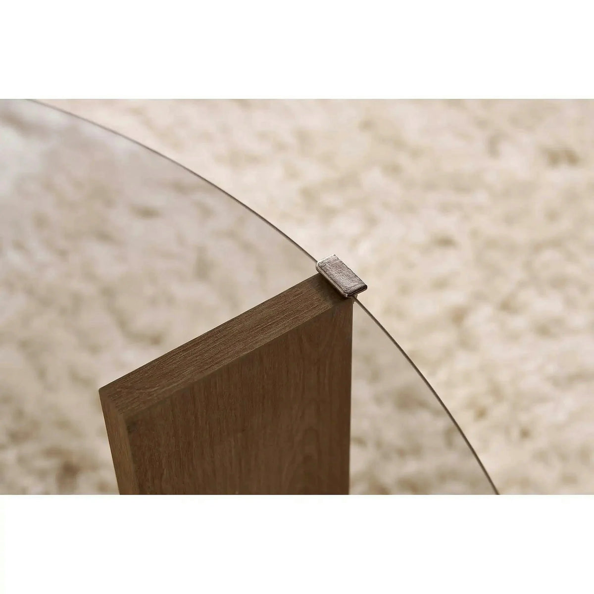 Masuta cafea CLARA, stejar safir/fumuriu, PAL/sticla, 75x75x40 cm
