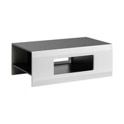 Masuta cafea CLIFF, gri grafit/alb, PAL, 100x61x38 cm