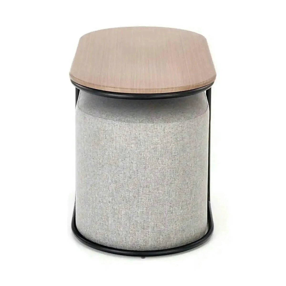 Masuta cafea cu tabureti PAMPA, nuc/gri, 88x43x49 cm