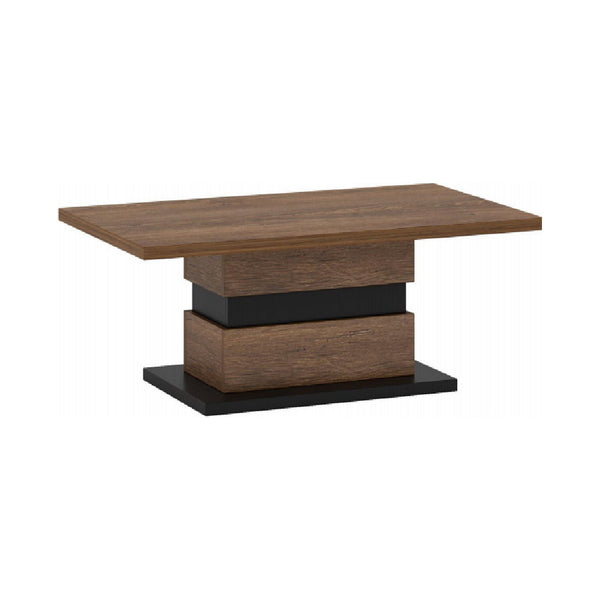 Masuta cafea DELIS T, stejar/negru, DTD laminat, 110x65x46 cm