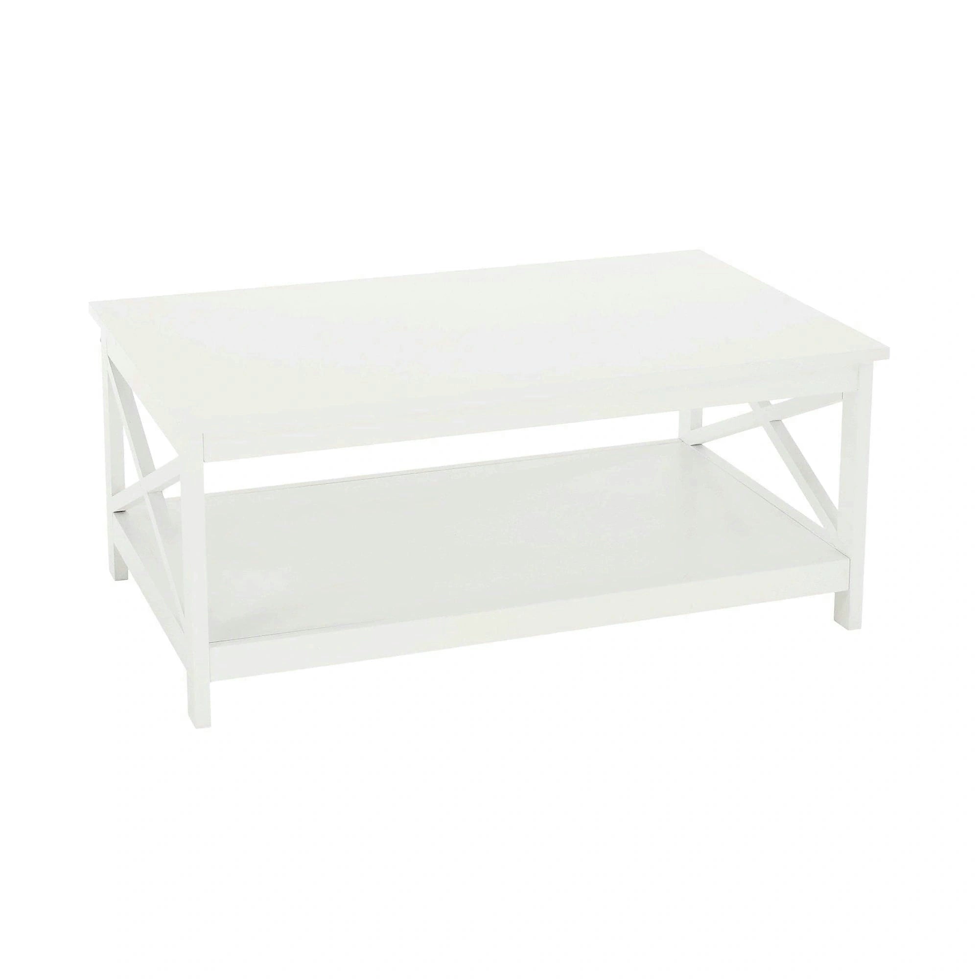 Masuta cafea EDRIA, alb, 87x55x37 cm