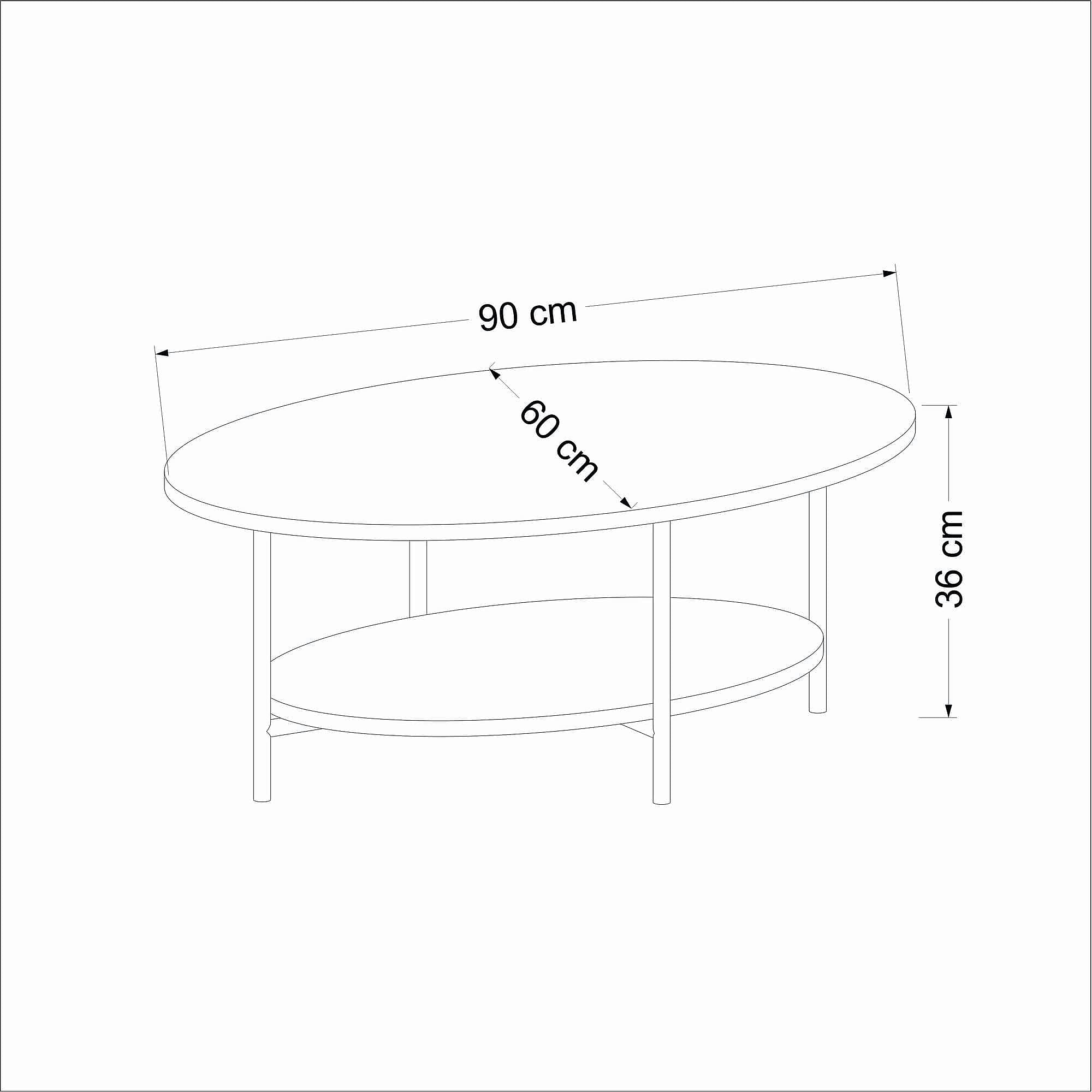 Masuta cafea ELIS, bej cu efect de marmura, PAL melaminat, 90x60x36 cm