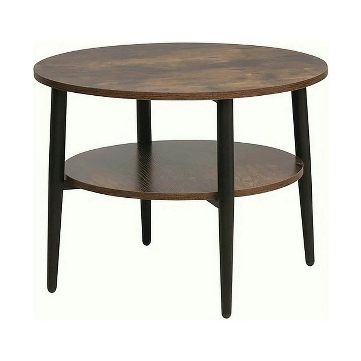 Masuta cafea ELLA B, maro rustic/negru mat, PAL/metal, 60x45 cm