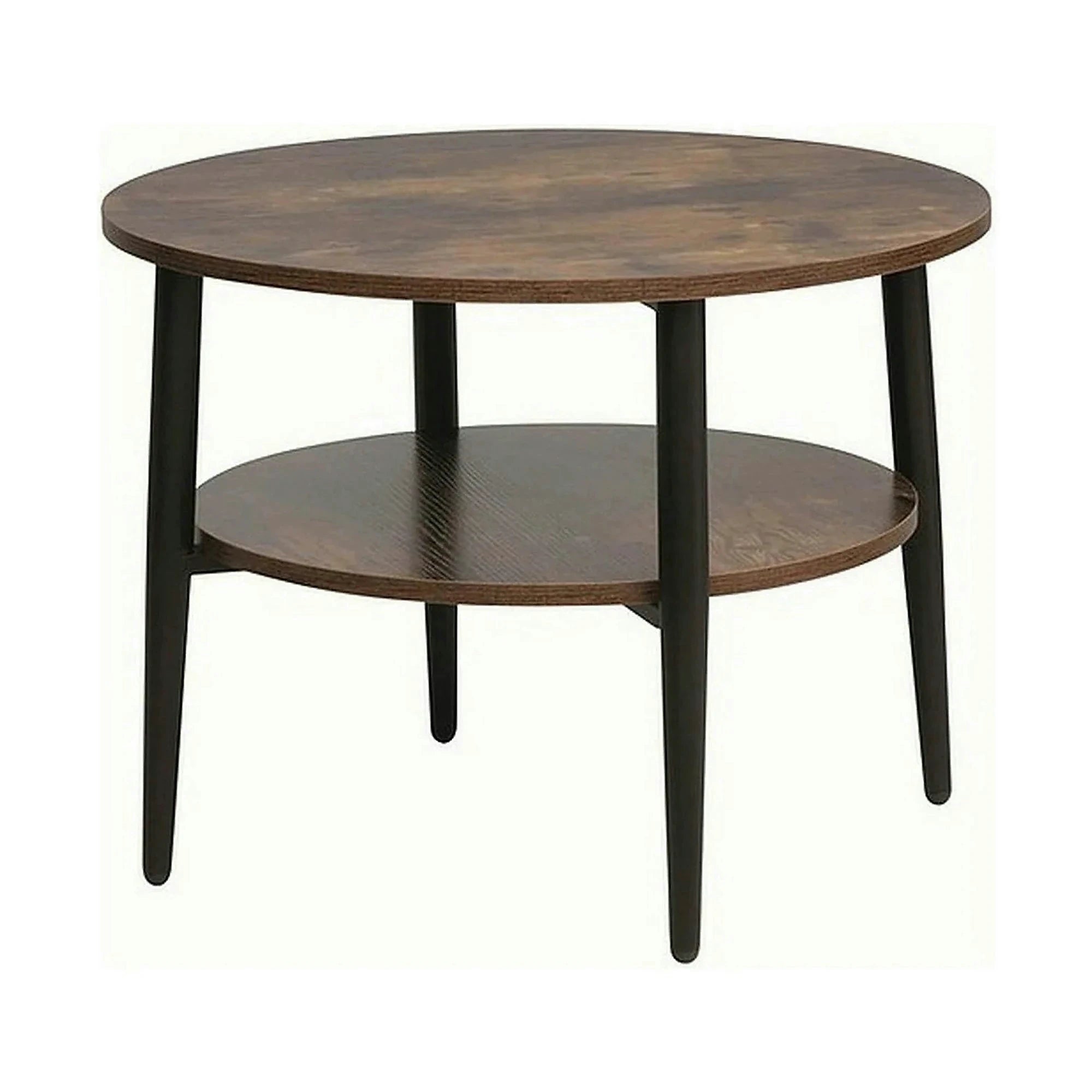 Masuta cafea ELLA B, maro rustic/negru mat, PAL/metal, 60x45 cm