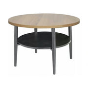 Masuta cafea ELLA B, stejar/negru mat, PAL/metal, 60x45 cm