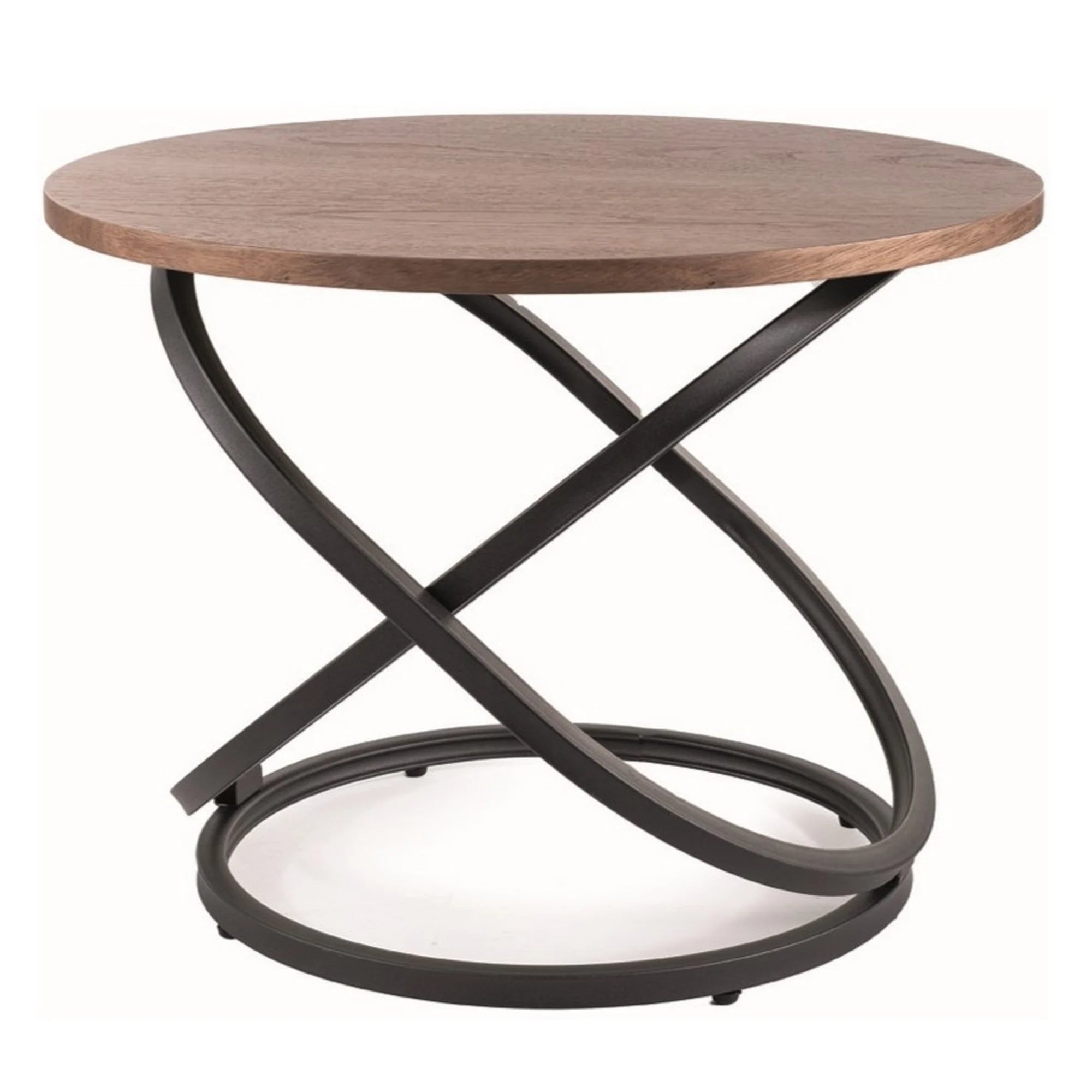 Masuta cafea EOS D, nuc/negru mat, 60x45 cm