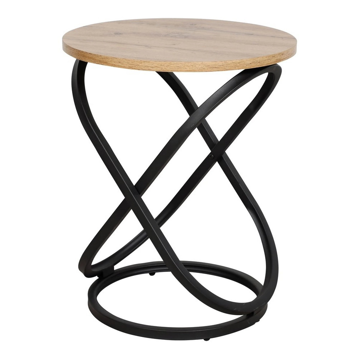 Masuta cafea EOS E, stejar artisan/negru mat, 45x55 cm