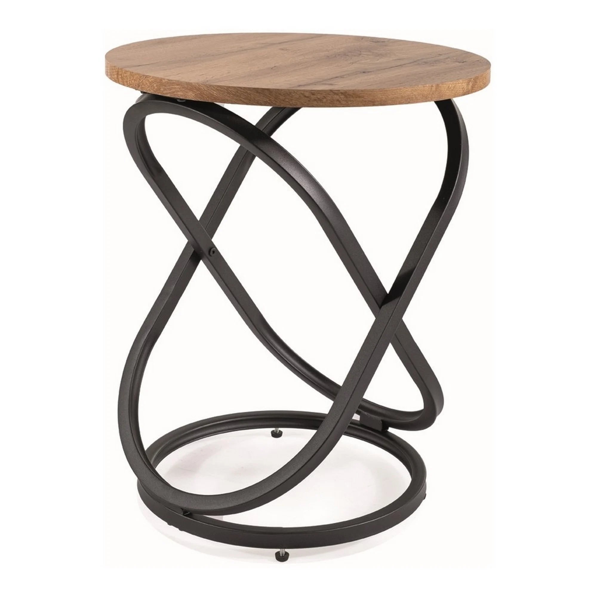 Masuta cafea EOS E, stejar artisan/negru mat, 45x55 cm