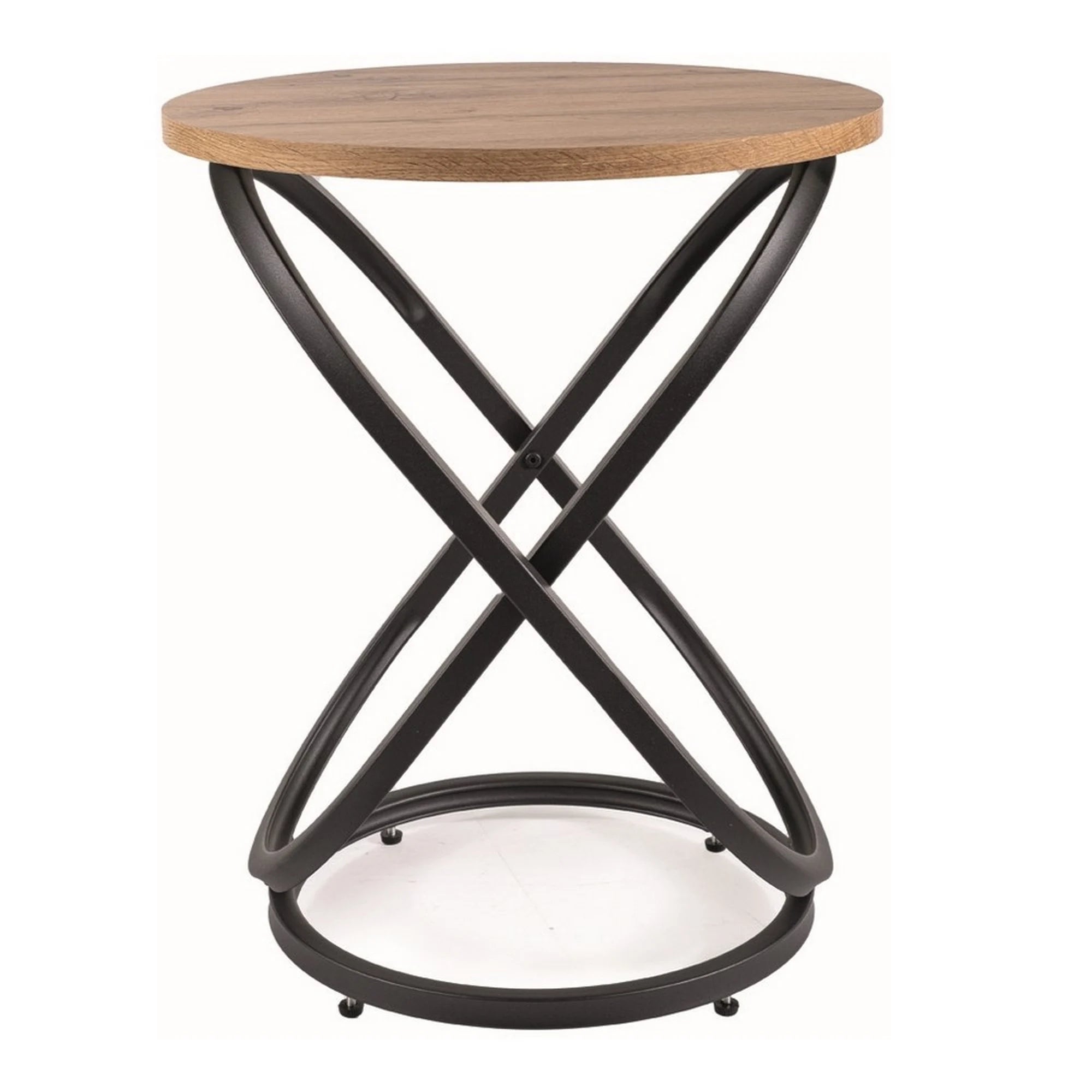 Masuta cafea EOS E, stejar artisan/negru mat, 45x55 cm