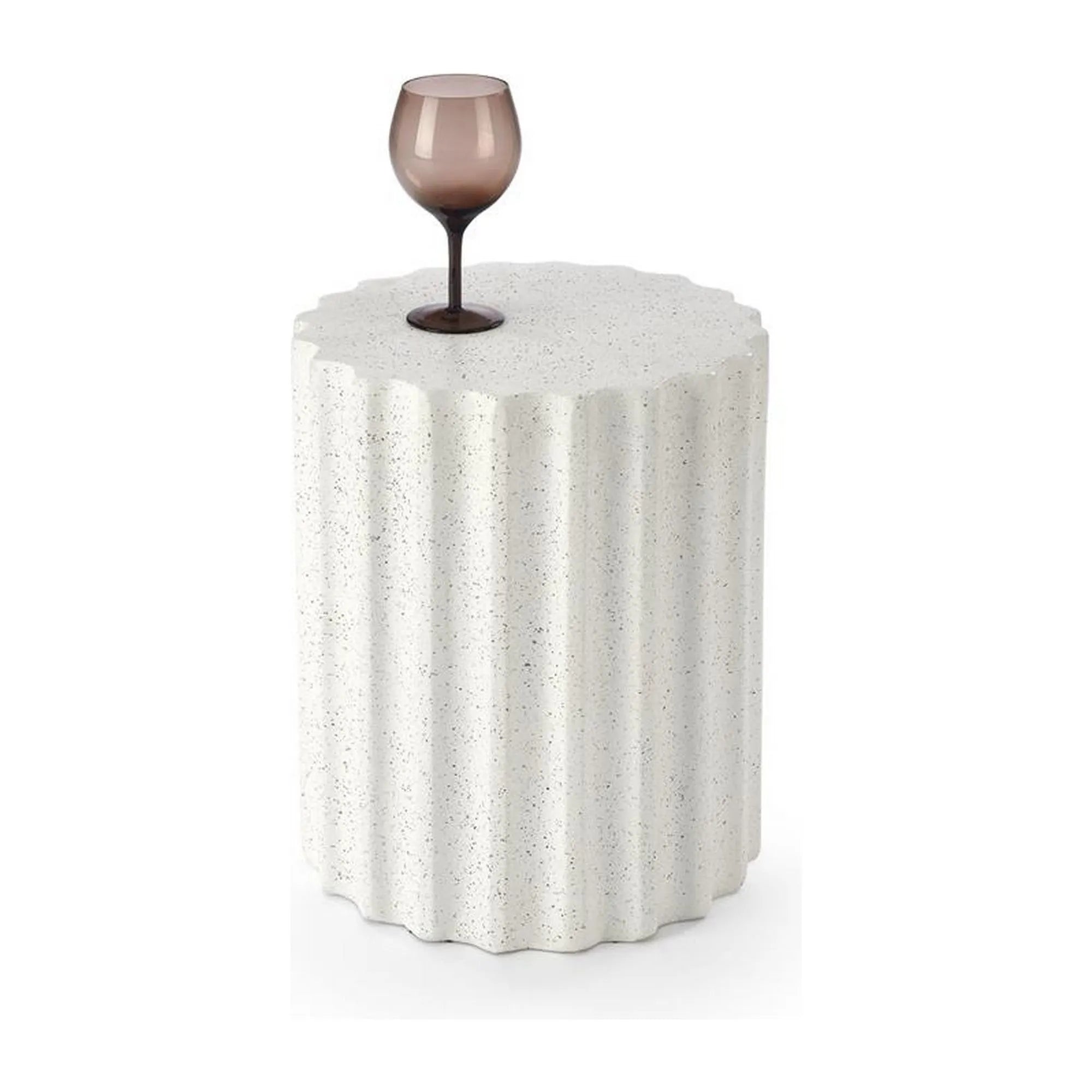 Masuta cafea FARA, alb, compozit, 41x41x46 cm