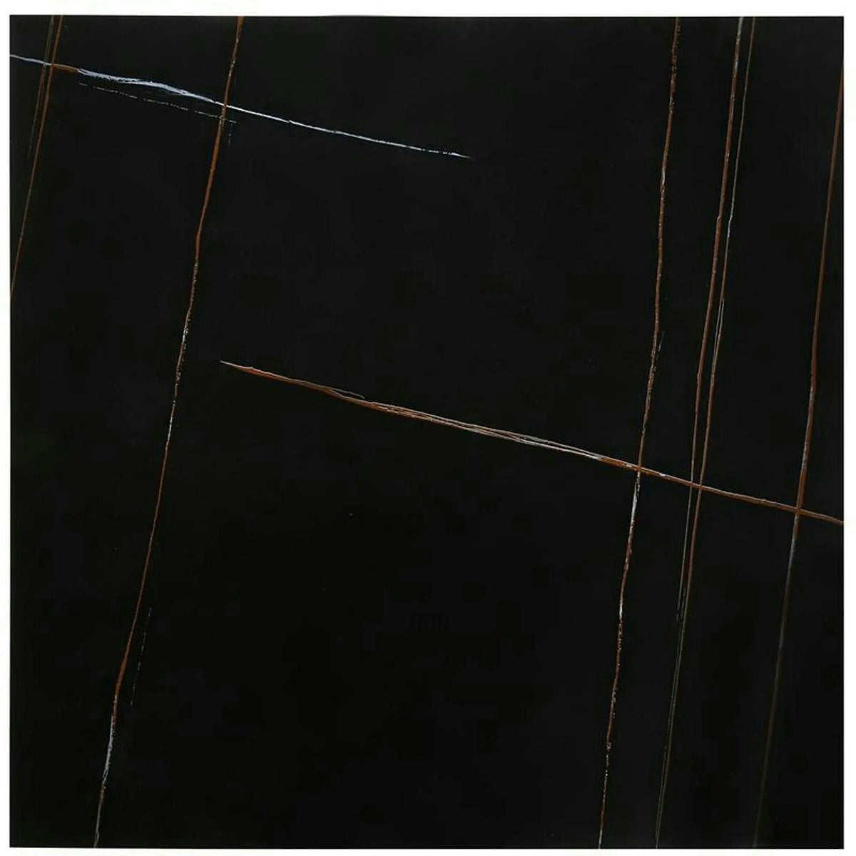 Masuta cafea FELICIA, negru/auriu, ceramica/metal, 80x80x46 cm