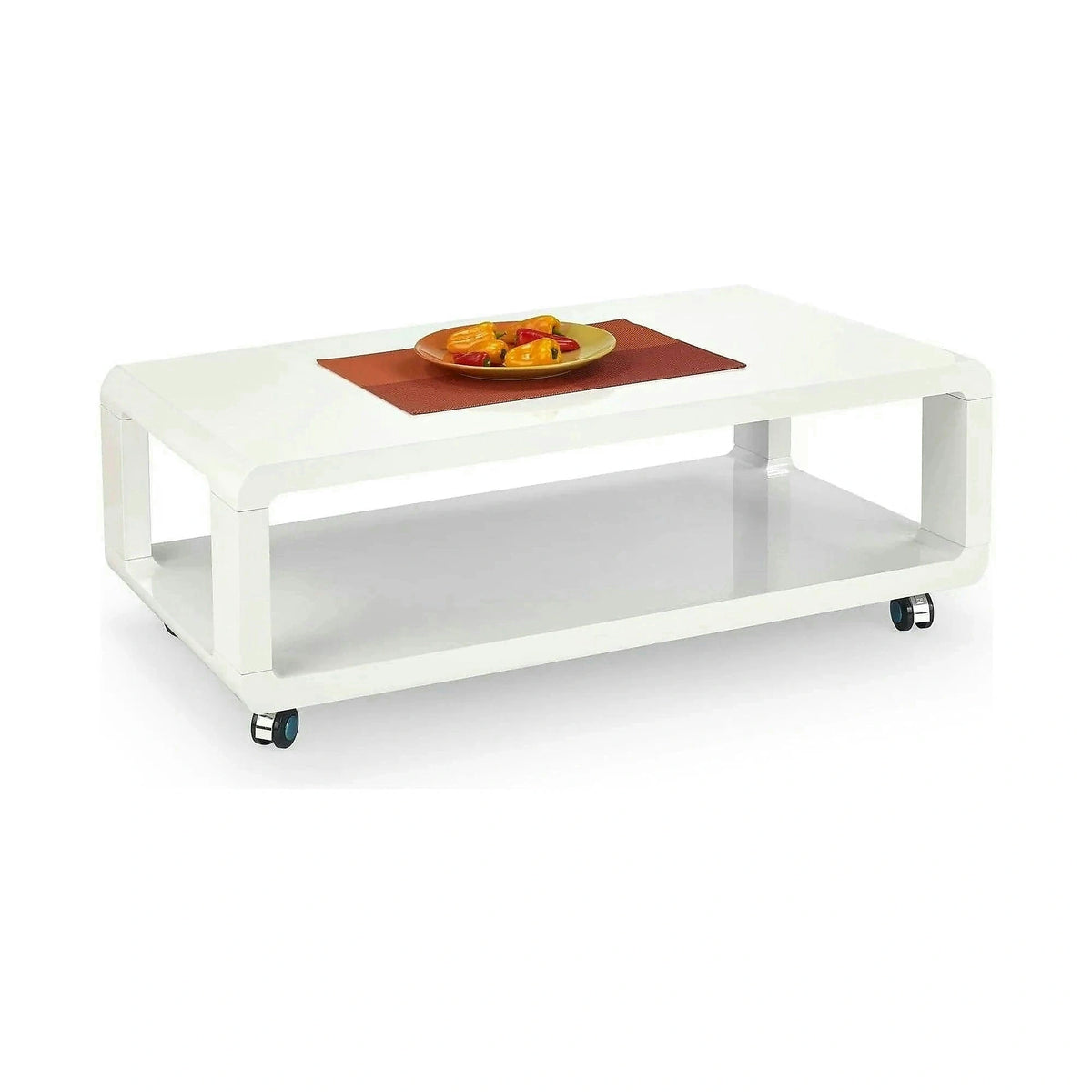 Masuta cafea FUTURA, alb, 105x58x38 cm