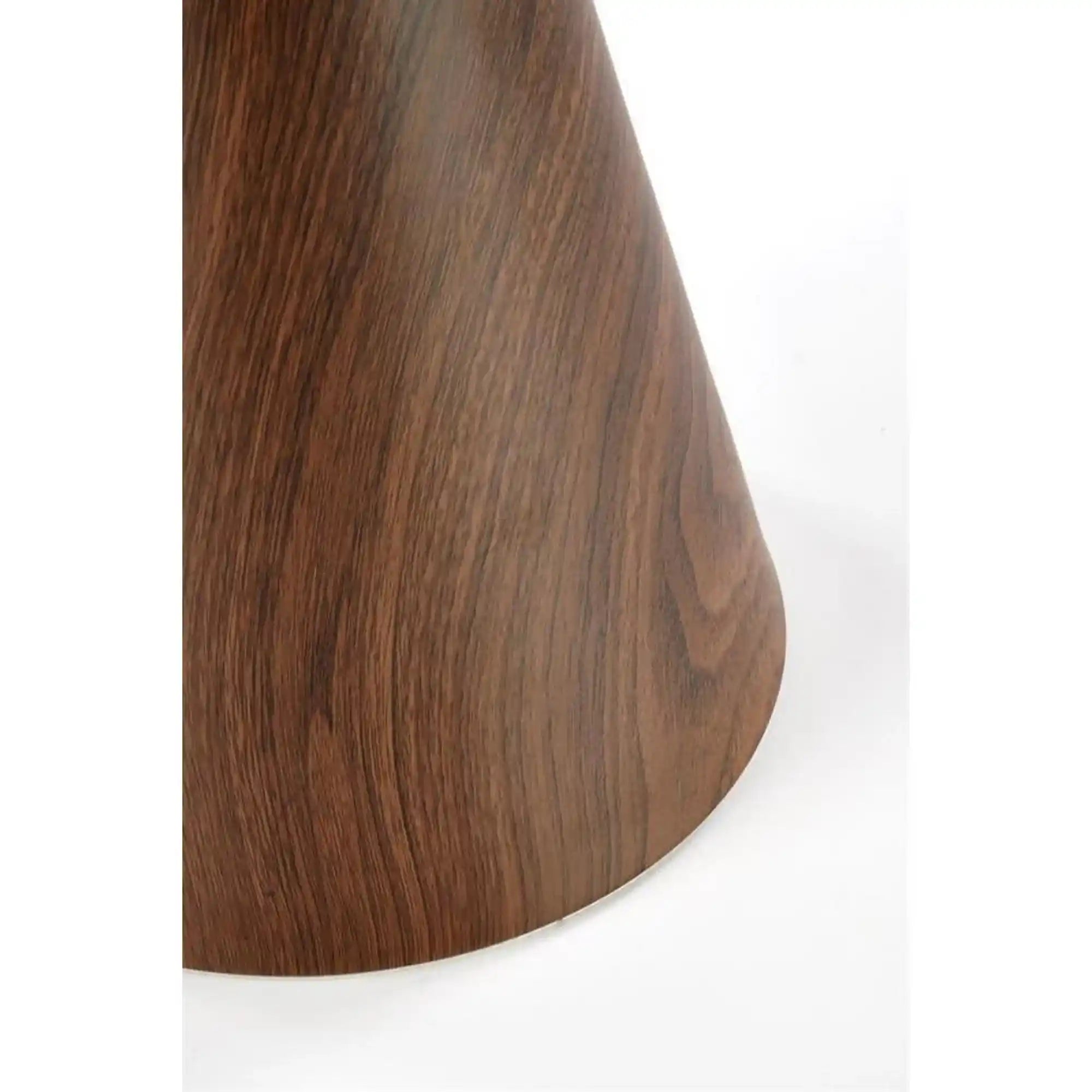 Masuta cafea GENESIS S, alb cu efect de marmura/nuc/auriu, otel/ceramica, 50x50x53 cm