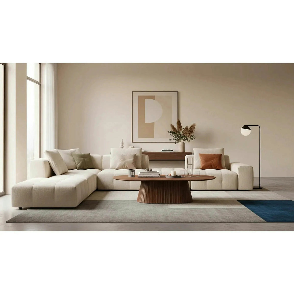 Masuta cafea GISELA, nuc, 120x60x46 cm