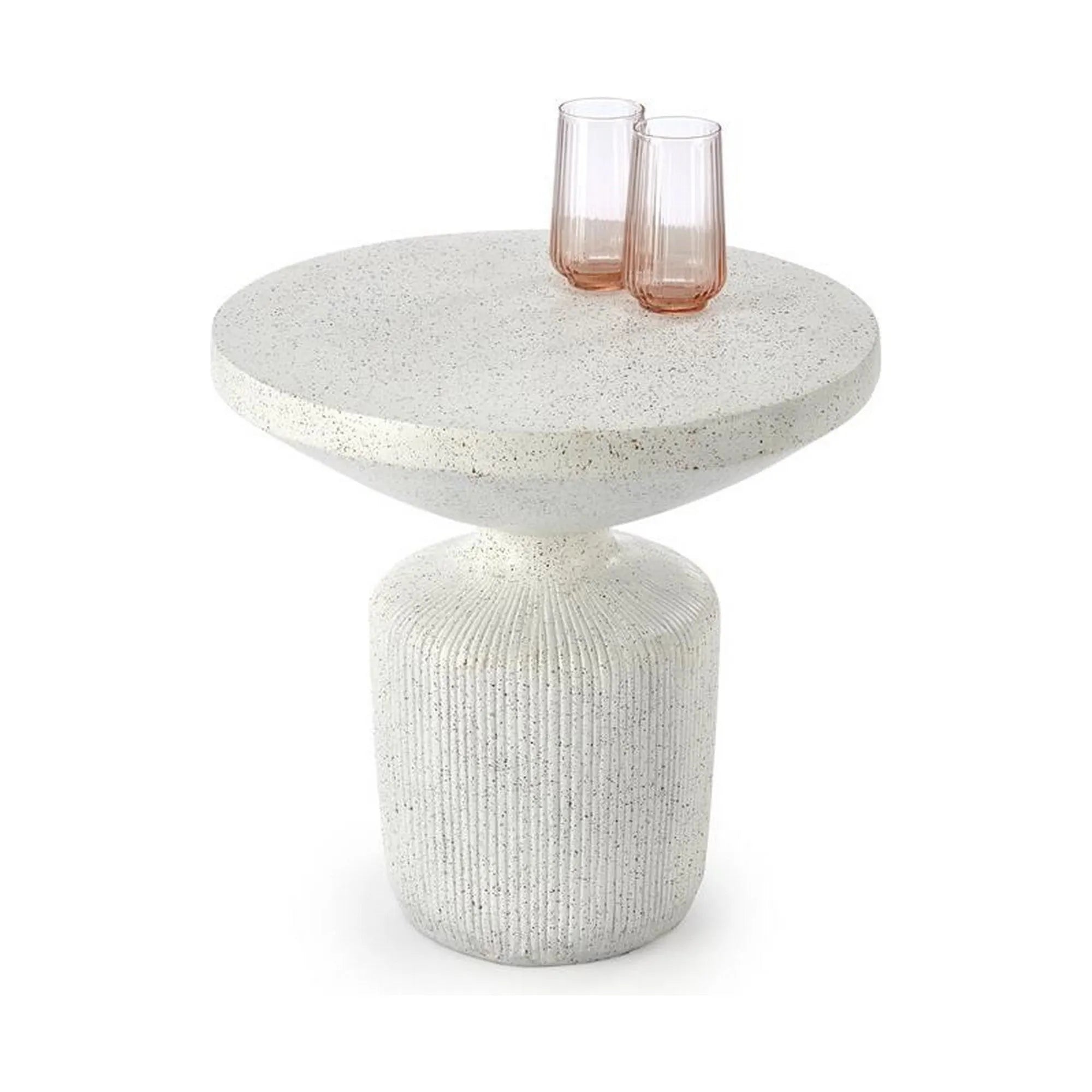 Masuta cafea GIZA, alb, compozit, 54x54x53 cm