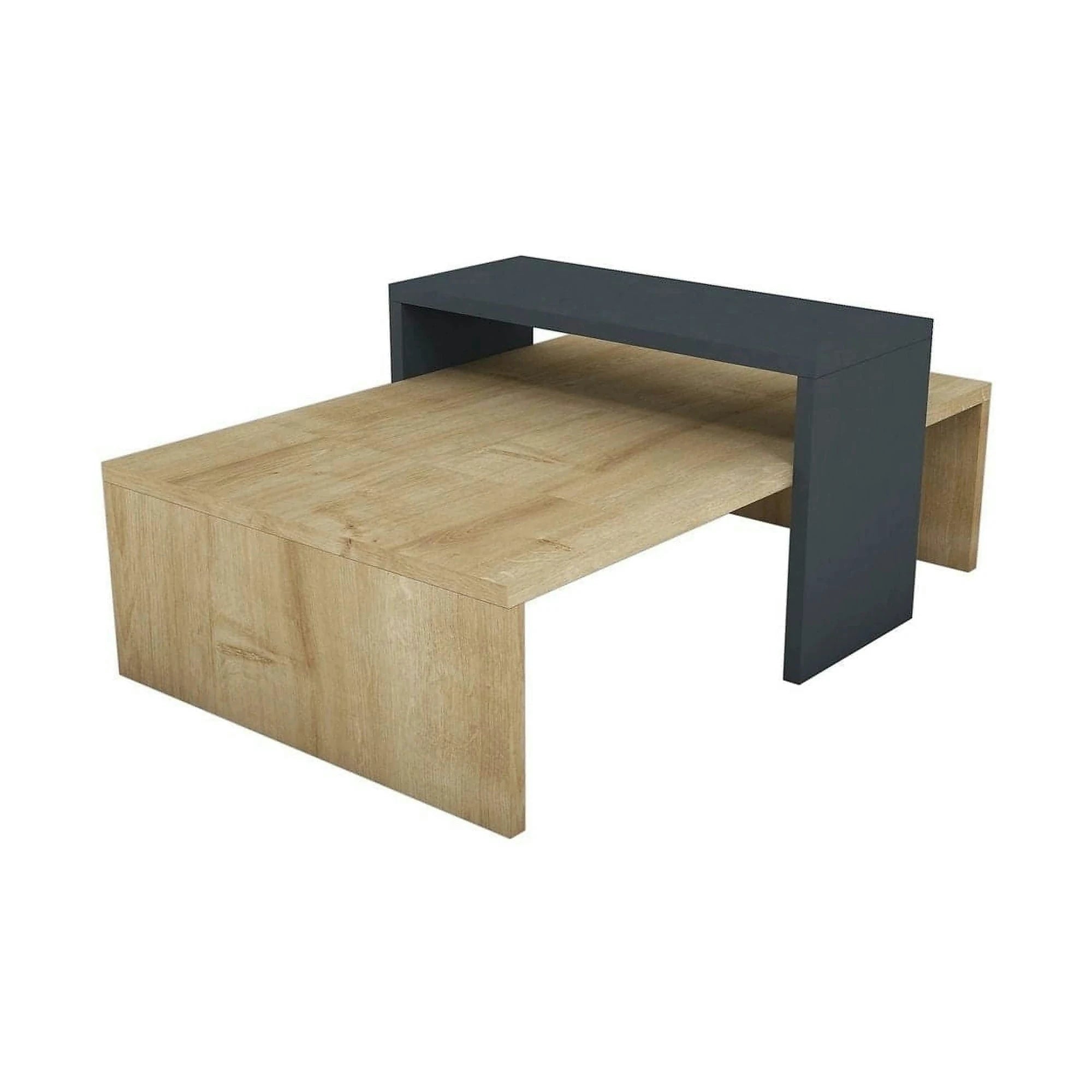 Masuta cafea GLOW, stejar/gri antracit, PAL, 80x50x31.8 cm
