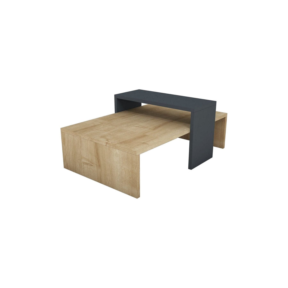 Masuta cafea GLOW, stejar/gri antracit, PAL, 80x50x31.8 cm