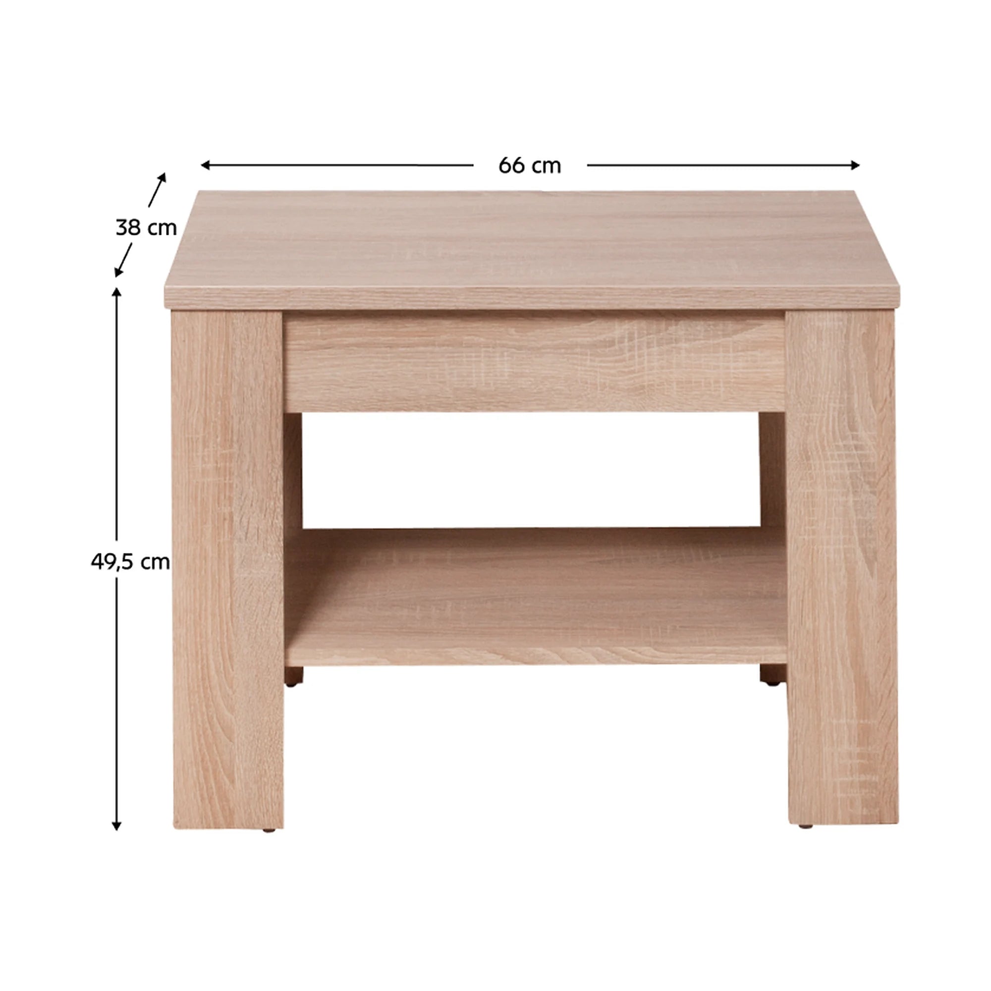 Masuta cafea GRAND tip 18, stejar sonoma, PAL melaminat, 66x38x50 cm