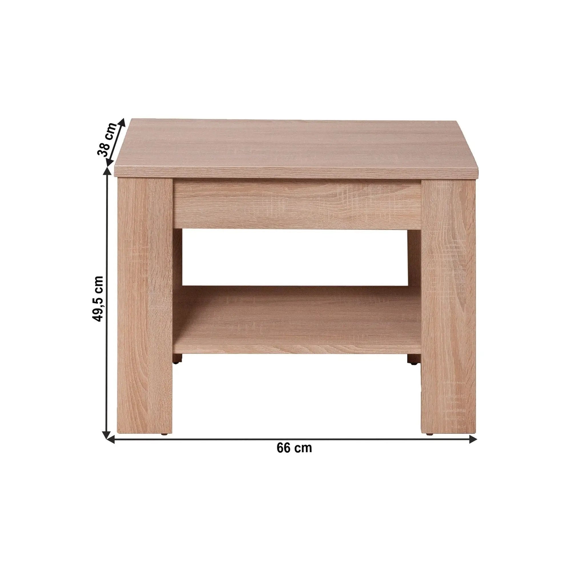 Masuta cafea GRAND tip 18, stejar sonoma, PAL melaminat, 66x38x50 cm