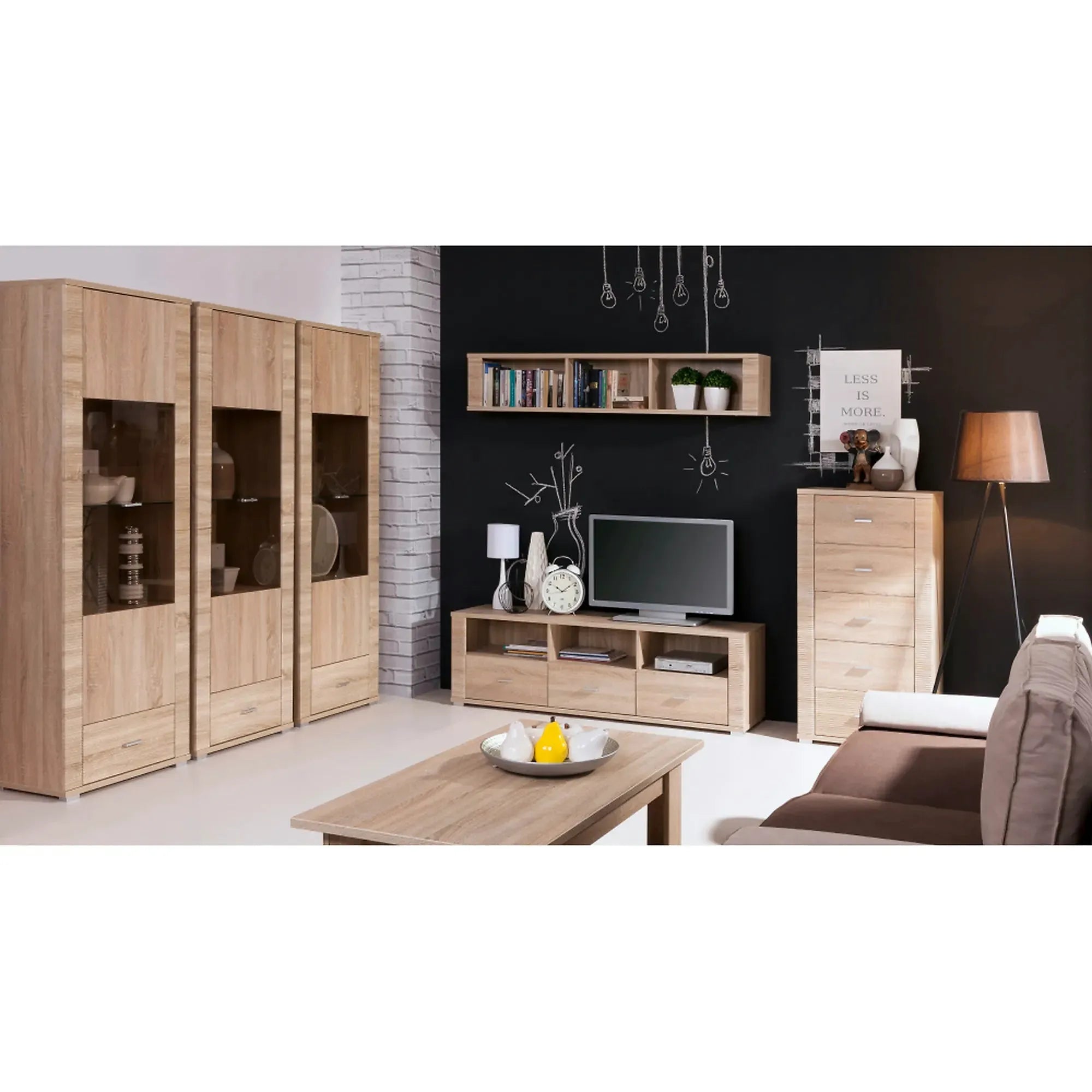 Masuta cafea GRAND tip 19, stejar sonoma, PAL laminat, 110x61x50 cm