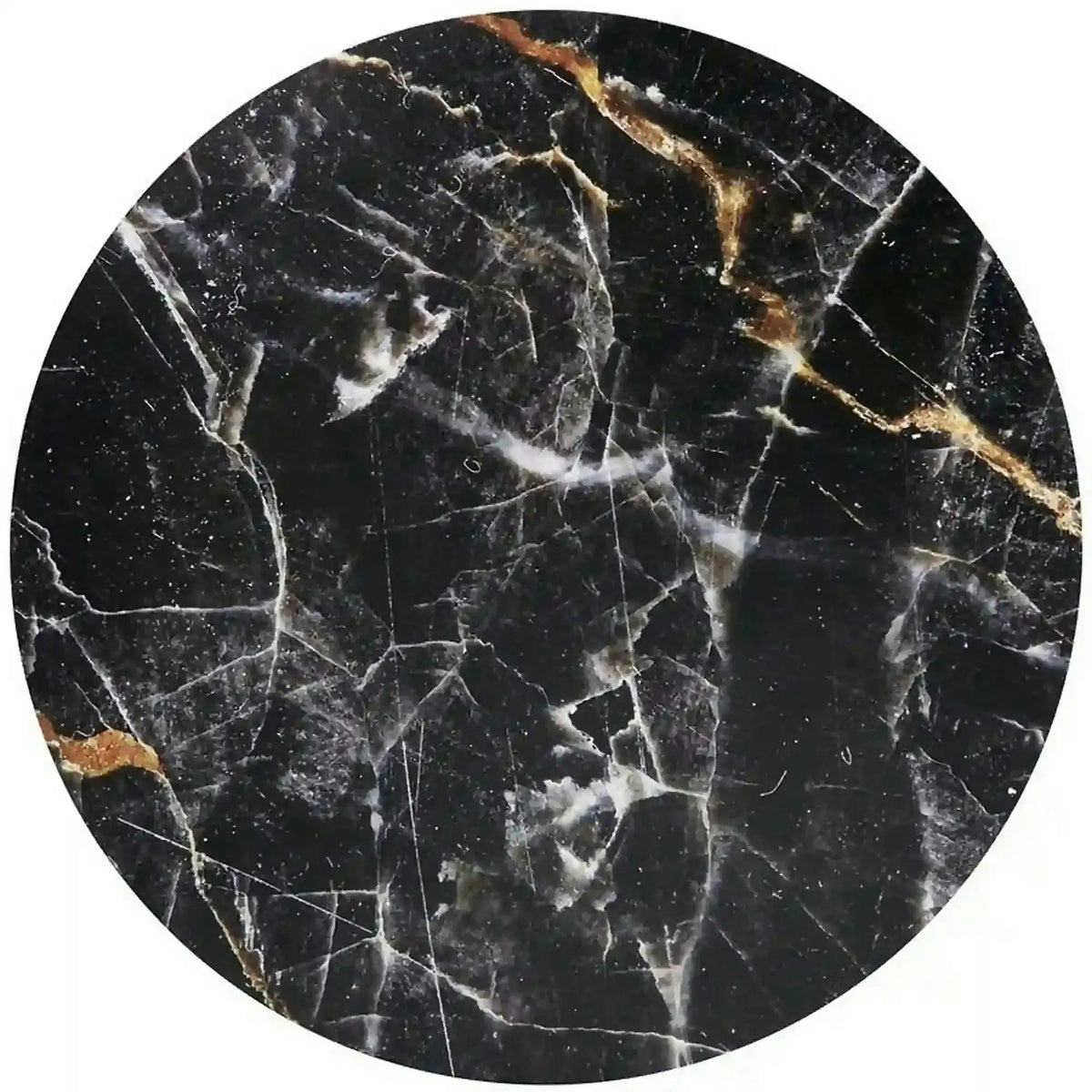 Masuta cafea HARISSA G, negru cu efect de marmura/auriu, 42x42x41 cm