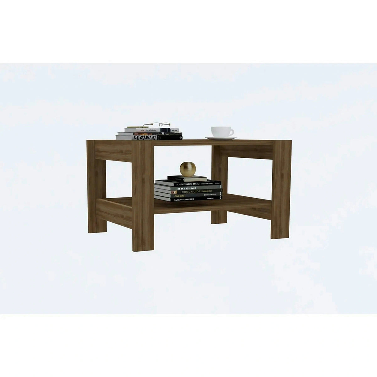 Masuta cafea HERB, nuc, PAL melaminat, 70x50x40 cm