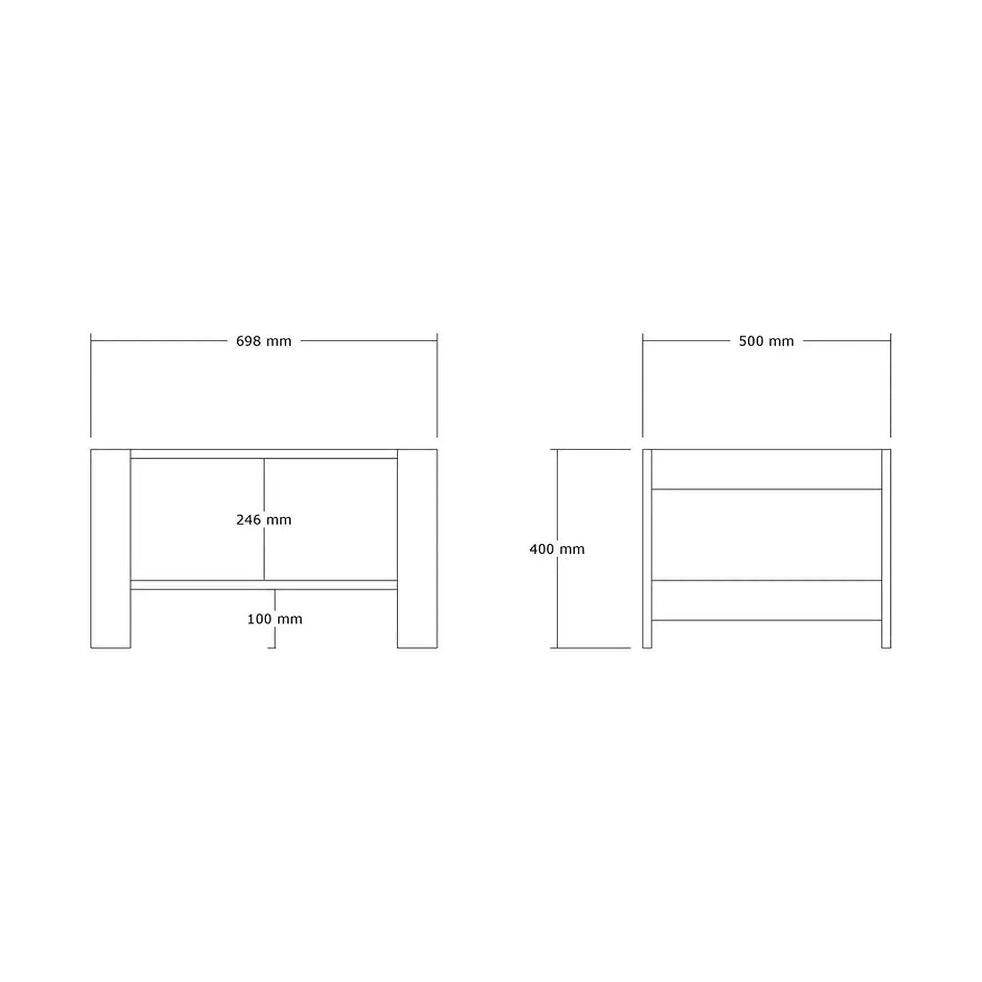 Masuta cafea HERB, nuc, PAL melaminat, 70x50x40 cm
