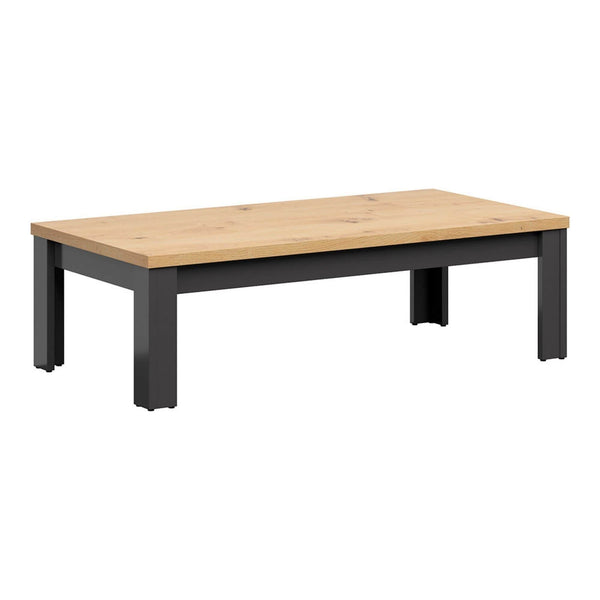 Masuta cafea Hesen, gri grafit/stejar artisan, PAL, 130x65x40 cm