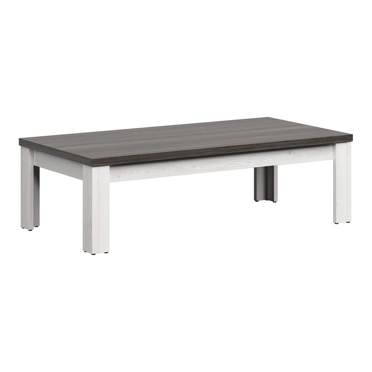 Masuta cafea HESEN, gri inchis/pin larico, PAL, 130x65x40 cm