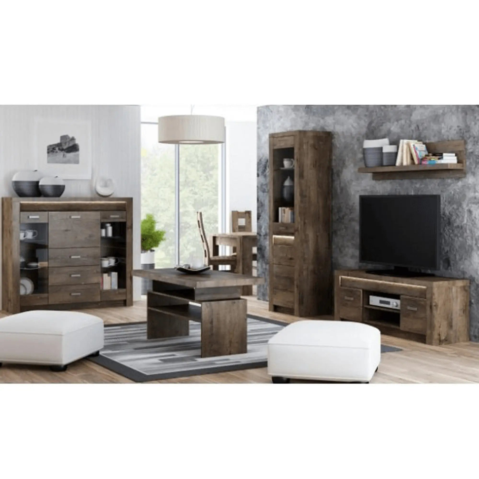 Masuta cafea INFINITY I-13, frasin închis, PAL melaminat, 120x60x60 cm