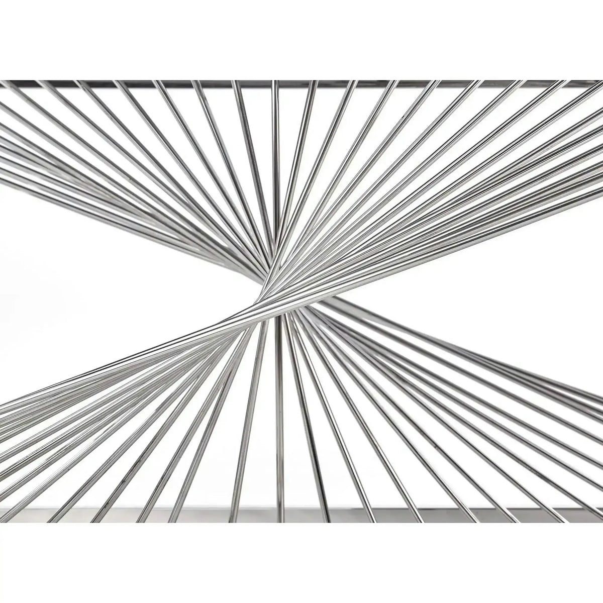 Masuta cafea INFINITY, transparent/argintiu, sticla/otel inoxidabil, 120x60x45 cm
