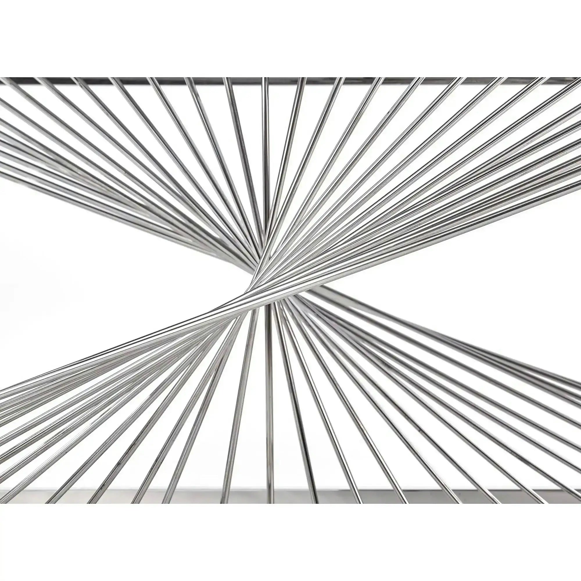 Masuta cafea INFINITY, transparent/argintiu, sticla/otel inoxidabil, 120x60x45 cm