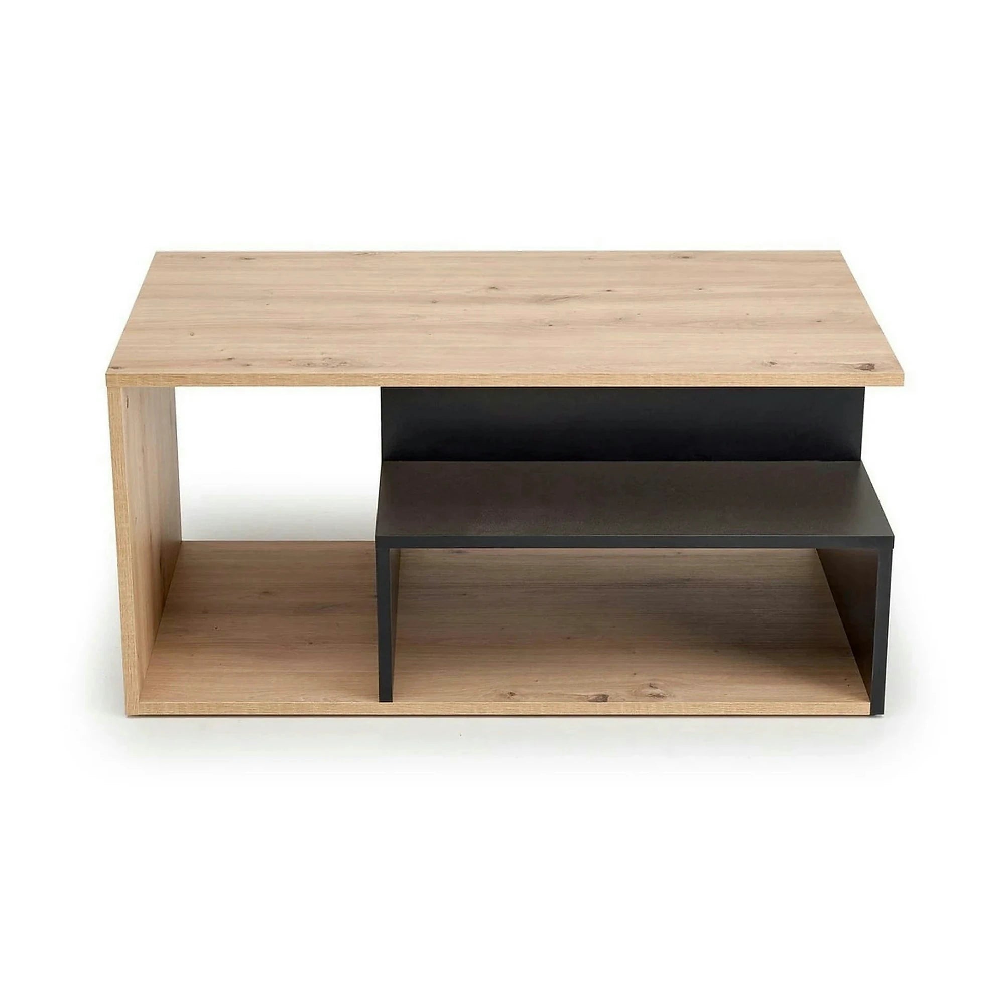 Masuta cafea IVA, stejar artisan/negru, PAL laminat, 90x51x43 cm
